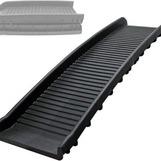 Wiltec Dog Ramp Foldable 156 x 40 cm, Folded 79 x 40 cm, Made of Plastic, Non-Slip, Load Capacity up to 90 kg, Pet Ramp