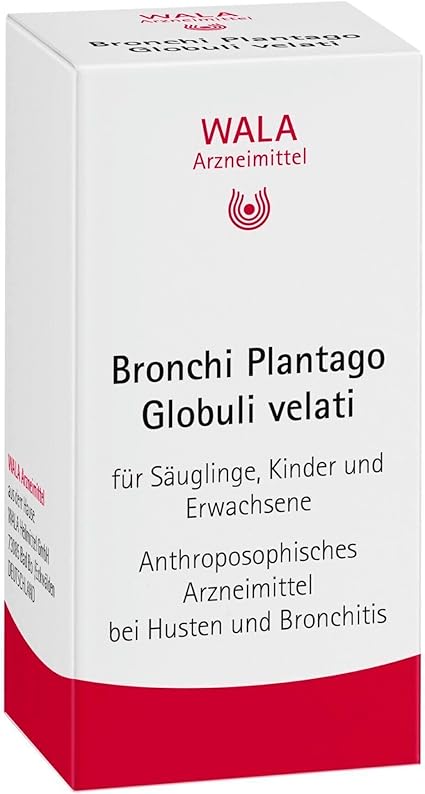 Bronchi Plantago Globules Velati, Naturally Effective for Coughs and Bronchitis, Promotes Mucus Solution and Relieves Acute and Long-Lasting Cough, for Infants, Children & Adults, 20 g