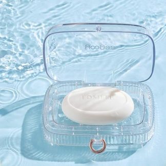 Soap Holder Clear Portable Soap Storage Box Sealed Soap Rack