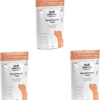 SPECIFIC CT-HY Hypoallergenic Treats | Pack of 3 | 3 x 300 g | Treats for Dogs with Food Reactions | Reward for Dogs of All Breeds and All Ages | With Rice & Salmon