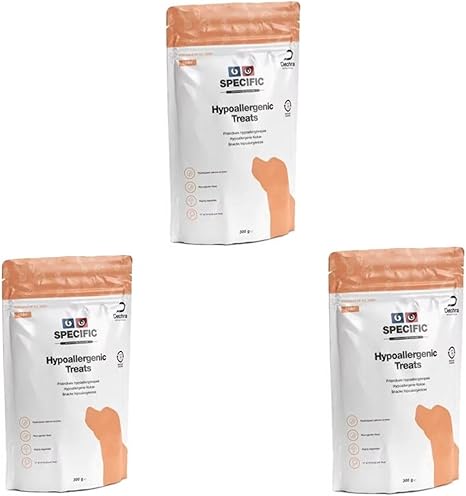 SPECIFIC CT-HY Hypoallergenic Treats | Pack of 3 | 3 x 300 g | Treats for Dogs with Food Reactions | Reward for Dogs of All Breeds and All Ages | With Rice & Salmon