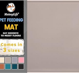 MateeyLife Bowl Mat Dog Large Bowl Mat Cats Dog Bowl Small Dogs Silicone Mat Dog Bowl Large Dogs Non-Slip Mat Cat Bowl Cat Feeding Bowl Mat 45 x 30 cm