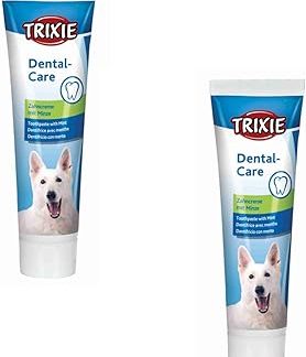 Trixie Dental Care Mint | Double Pack | 2 x 100g | Toothpaste for Dogs | To Support Dental Health and Oral Hygiene | For Prevention of Tartar and Plaque | With Mint