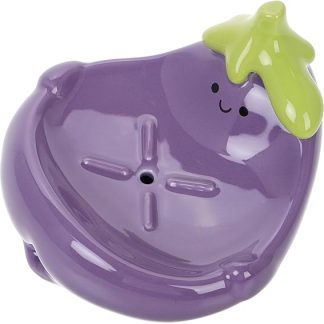 Aubergine Soap Box Washing Up Liquid Bowl and Sponge Holder Soap Piece Travel Case Soap Container Funny Soap Dishes Cute Soap Dish Sweet Soap Container