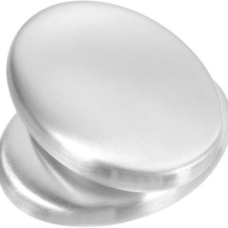 DECHOUS Pack of 2 Deodorising Soap Odour Remover Stainless Steel Soap Pocket Soap Scented Soap Travel Soap Against Odours Soap Piece Stainless Steel Metal Soap Stainless Steel Silver