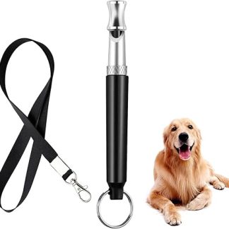 LBJFYHJN Dog Whistle High Frequency Silent - Ultrasonic Anti-Bark Dog Accessories with Lanyard, Adjustable Dog Whistle for All Breeds - Black
