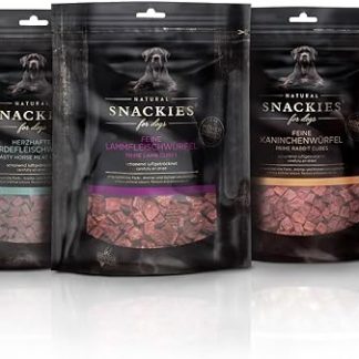 Snackies Training Trial Set of 3 (80 Each) Horse, Lamb, Rabbit - Premium Snacks for Dogs without Added Cereals, Sugar, Colours, Flavours and Preservatives, Dog Treats