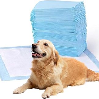 Pack of 50 training pads for dogs, PIPI mats for dogs, blue puppy pads, 60 x 60 cm, L size, absorbent disposable pads for pets