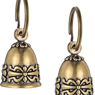 Xthrotsenk Pack of 2 Small Cats Dog Bells Brass Bells for Cats and Dogs Pet Tracker Vintage Brass Hanging Bells Brass Collar Pendant Garden Ornaments for Home Door Decoration