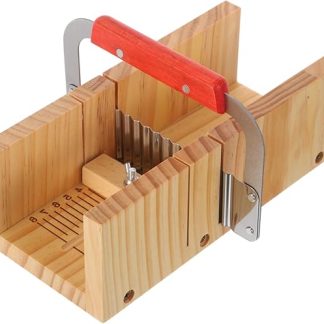 Operitacx Wooden Soap Cutter with Wave Knife Durable DIY Soap Making Tool for Precise Cutting Ergonomic Handle Decorative Smooth Edges Suitable for Soap Manufacturers