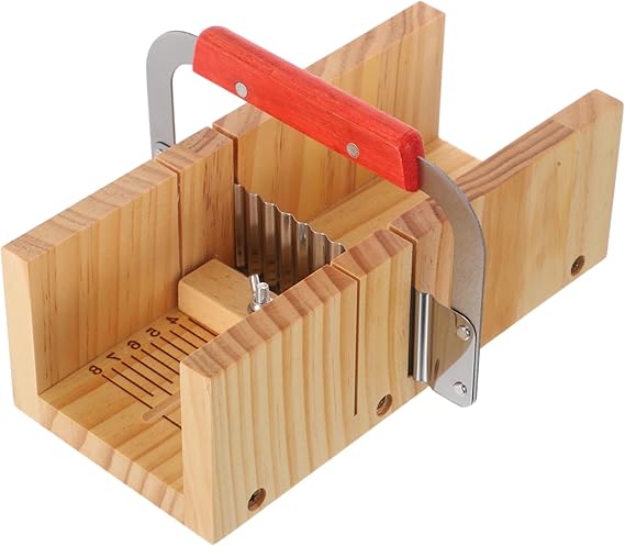 Operitacx Wooden Soap Cutter with Wave Knife Durable DIY Soap Making Tool for Precise Cutting Ergonomic Handle Decorative Smooth Edges Suitable for Soap Manufacturers