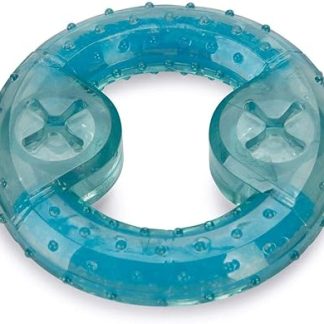Beeztees Puppy Cooling Teething Ring Lou Dog Toy, Blue, 10 x 10 x 2.3 cm