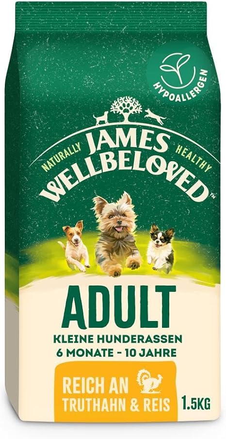 JAMES WELLBELOVED 1.5 kg Dog, Small Dog Breeds, Dry Food Turkey & Rice