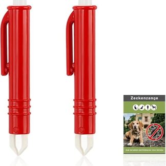 Nepfaivy Tick Tweezers for Dogs Cats Humans - Set of 2 Tick Tweezers for Children and Pets, Simple and Safe Tick Remover for Ticks of Any Size