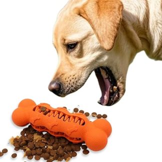LaRoo Fillable Dog Toy, Can Be Filled with Treats, Chew Toy for Dogs, Puppies, Natural Rubber Chew Bone, Dental Care and Slow Eating, for Small Dogs