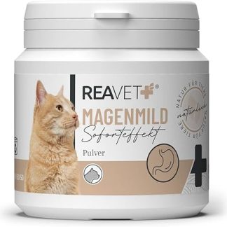ReaVET Gastric Mild Powder for Cats 50 g - Supports Digestion & Stomach Protection for Sensitive Stomach, Tendency to Diarrhea or Heartburn - Natural with Bentonite (Clay / Healing Earth)