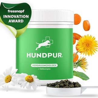 Hundpur Digestive Happiness, 300 g, Supplementary Food for Dogs, Prebiotics & Probiotics Pellets, Stabilisation of Physiological Digestion