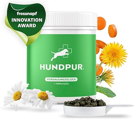 Hundpur Digestive Happiness, 300 g, Supplementary Food for Dogs, Prebiotics & Probiotics Pellets, Stabilisation of Physiological Digestion