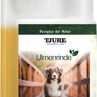 Tjure Elm Bark Liquid for Dogs, 500 ml, Natural Gastrointestinal Support, Liquid Elm Bark for Dogs with Honey Herb, Gentle on Dog Stomach, Natural Power without Additives, Made in Germany