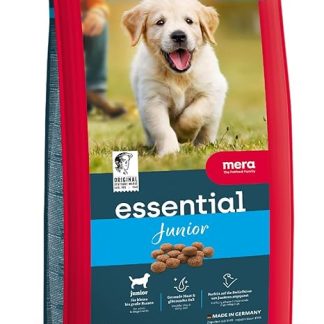 MERA Essential Junior Puppy Food Dry Food 12.5 kg | Dry Dog Food for Puppies of All Breeds & Sizes | Omega-3 and Omega-6 for Skin and Shiny Coat | Dry Dog Food