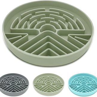Lesipee Slow Feeder Dog Bowl for Large & Small Dogs, Anti-Choke Puzzle Dog Bowl with Non-Slip Base, Interactive Slow Eating Bowl, Silicone Dog Bowl for Puppies and Cats