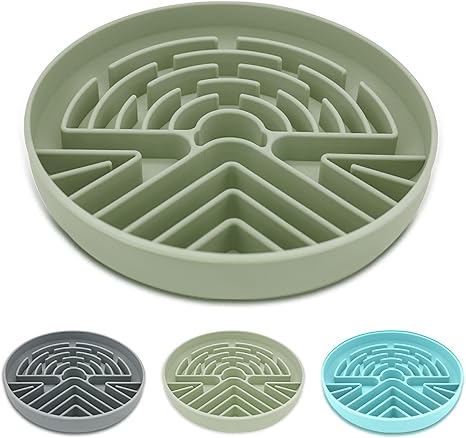 Lesipee Slow Feeder Dog Bowl for Large & Small Dogs, Anti-Choke Puzzle Dog Bowl with Non-Slip Base, Interactive Slow Eating Bowl, Silicone Dog Bowl for Puppies and Cats
