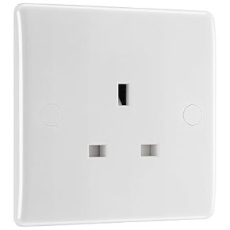 BG Electrical 823 Nexus 1-Gang Unswitched Socket 13A White