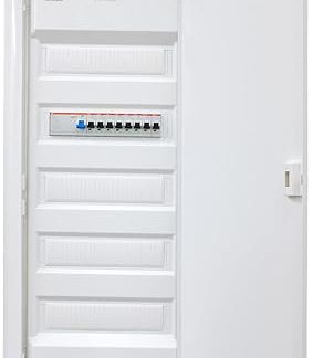 ABB (STRIEBEL&JOHN) Distributor Flush-Mounted 5 Rows UK660N4 Ready for Connection Wired with Terminal Block Assembly ABB 1x FI 4-Pin + 8x LS B16A
