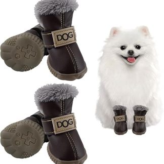 GHUAP Paw Protection for Dogs, Waterproof Dog Shoes, Paw Protection, Breathable with Abrasion-Resistant, Dog Shoes, Non-Slip Shoes, Dog Snow Boots, Dog Boots for Medium and Small Dogs (4)