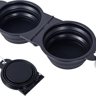 Dog Foldable Bowl, 2-in-1 Travel Bowl for Pets with Locking Clips Dog/Cat False Water and Feeding Bowl One Shaped Design, Foldable 180 Degree Dog Bowl Suitable for Travel Hiking