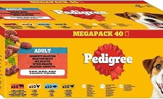 Pedigree Dogcare Dog Food Portion Bag Chunks in Jelly Adult 40 x 100 g
