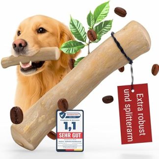 Heygret Coffee Wood Chew Bone for Puppies - Natural Chew Toy for Dental Care & Stress Relief - Long-lasting Activity with Sustainable Chewing Wood - Chew Stick - XS