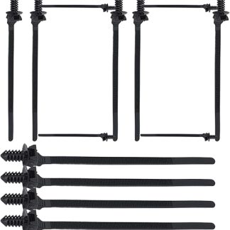 Automotive Zip Ties, 100-Piece Push Mount Cable Ties with Adjustable Locking Clip, Convenient to Operate, Heavy-Duty Fasteners for Car Wiring, Industrial Bundling, Electrical Installations
