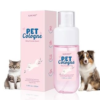 Dog Perfume Spray Baby Powder Fragrance, Perfume for Dogs and Cats, Long-Term Deodorant Spray Against Odours, Odour-Neutralising Grooming Spray, Non-Adhesive Formula, Travel-Friendly, 100 ml