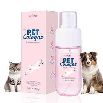 Dog Perfume Spray Baby Powder Fragrance, Perfume for Dogs and Cats, Long-Term Deodorant Spray Against Odours, Odour-Neutralising Grooming Spray, Non-Adhesive Formula, Travel-Friendly, 100 ml