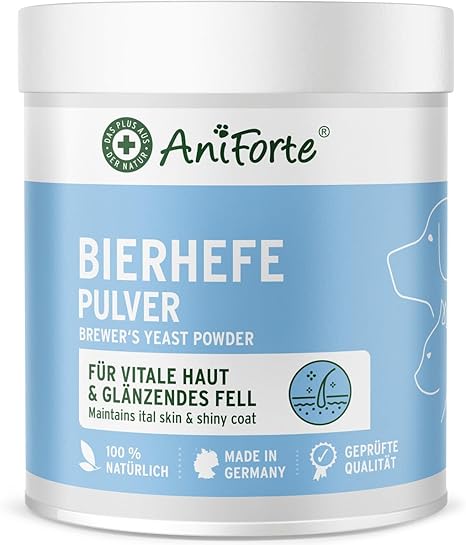 Aniforte Pure Brewer's Yeast 500 g – Various Sizes – Natural product for Dogs, Cats and Horses