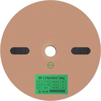 Getue XHF 164 FT 3/16 Inch Heat Shrink Tubing Roll 2:1, Electrical Industrial Shrink Tube for Wire Insulation, UL Listed and RoHS Compliant Black