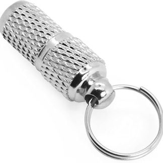 Grenhaven Mini Pill Box Pill Box Pills Box Cash Stash Black, Silver, Red, Gold, Blue Key-chain Storage Box Small Waterproof Tablet Box Capsule Pills Can Alu Aluminium
