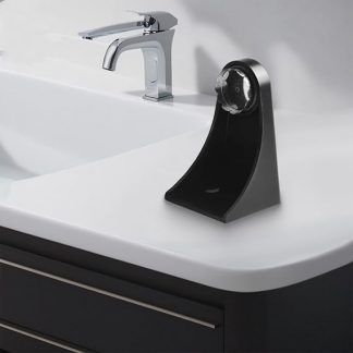 Magnetic Soap Holder Wall Mounted ABS Storage Rack for Bathroom or Kitchen Black Pack of 2