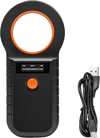 Gbformat Pet Microchip Scanner OLED Chip Reader for Dogs Rechargeable USB Animal Chip Reader Chip Reader Pet Chip ID Scanner for Pets