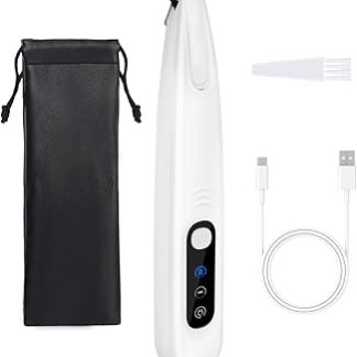 ETACCU Paw Trimmer for Dogs with LED Light & Rechargeable - Quiet Dog Paw Trimmer, Paw Razor for Dogs - Wireless Clippers for Paws, Eyes, Ears, Face (White)