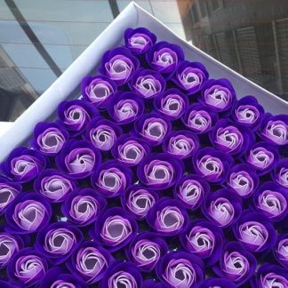 81pcs Rose Bath Body Flower Soap Scented Rose Flower Essential Wedding Flower Purple 01