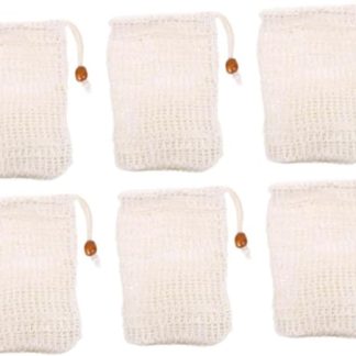 Baoblaze 6 Pieces Soap Saver Bags Quick Drying Handmade Portable Soap Foam Net Holder for Driving Bath Body Face Cleansing