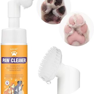Paw Cleaner for Dogs and Cats, Magic Foam - Clean Paws No Rinse Foam Cleaner, Dry Shampoo, Foot Cleaning Brush - With Rose Extract, Odour Control Detergent - Good for Puppies