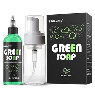 Green Tattoo Soap 4 oz with Foaming Bottle 120 ml, Tattoo Supplies for Tattoo Piercings, Clean Skin Equipment