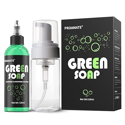 Green Tattoo Soap 4 oz with Foaming Bottle 120 ml, Tattoo Supplies for Tattoo Piercings, Clean Skin Equipment