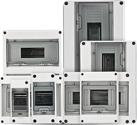 AIRUIXI Junction Box Outdoor HT Series Junction Box 2/3/5/8/12/15/18/24WAY PC IP65 Distribution Box Outdoor Plastic Electric (HT-5way)