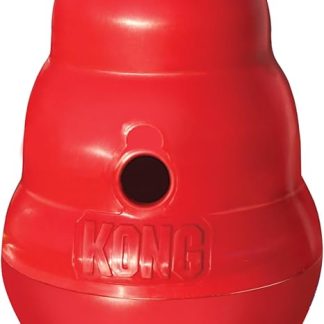 Kong Wobbler Dog Toy Refillable with Snacks, large, red
