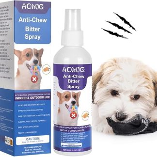 Aomig Remote Control Spray Dog Nibble Stop for Dogs Bitter Spray for Dogs Bitter Spray Dog Repellent Spray Dog Repellent Spray for Dogs Anti Chewing and Licking Spray for Furniture Clothes Shoes (200