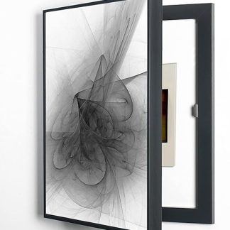 Wall Mounted Electrical Panel Cover, Electrical Panel Hide Paintings Vertical Section Free Drilling Restaurant Electrical Distribution Box Decorative Box Paint Switch Decoration Picture,F (